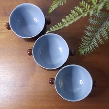 3 x Denby Homestead Brown Blue
