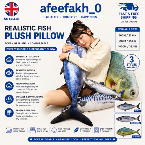 Realistic fish plush toy - plush,