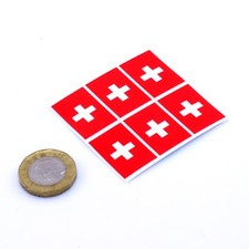 Switzerland Flag Stickers x6
