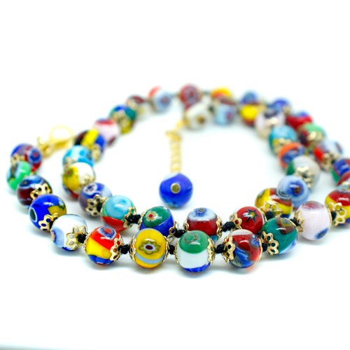 Murano glass necklace gold - murano,