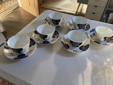 Gaudy Welsh Tea Cups & Saucers