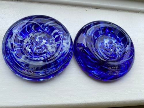 Bath aqua glass tealight - bath,