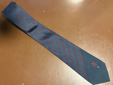 Vintage University of Strathclyde Silk Tie-Rampant Lion with Y Emblem-RD Herbert