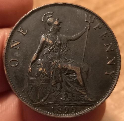 1899 penny coin great - 1899, coin,