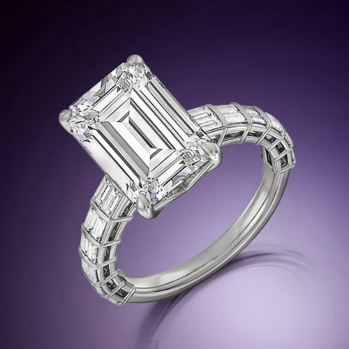 Diamond ring 14k white gold - white,