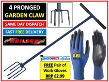 Long Handled Twist Hand Soil Cultivator Prong Claw Weed Garden Rotorvator CT0080