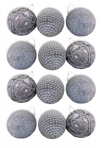 Luxury assorted all silver - 12,