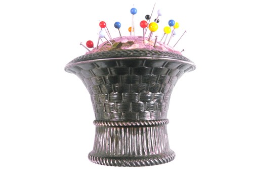 Antique pin cushion silver 900 - antique,