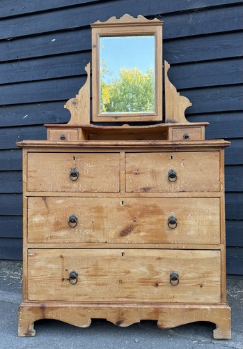 Victorian pine dressing - victorian, chest