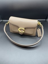 Coach Tabby Shoulder Bag 20 Brass/Dark Stone – Leather Dust Bag Lightly Used