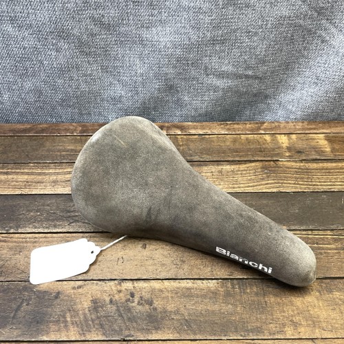 Vintage bianchi seat - vintage, suede
