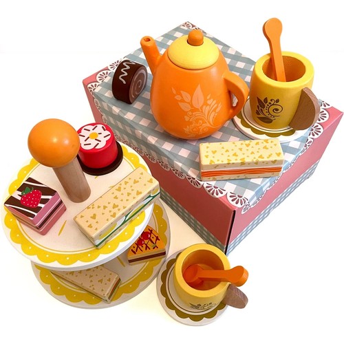 Wooden afternoon tea set - wooden,