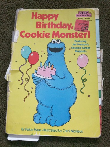 Happy birthday cookie - happy, monster