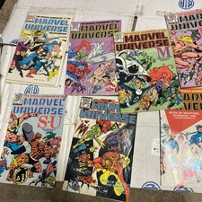 OFFICIAL HANDBOOK OF THE MARVEL UNIVERSE Deluxe Edition Lot of  7  1985 1986