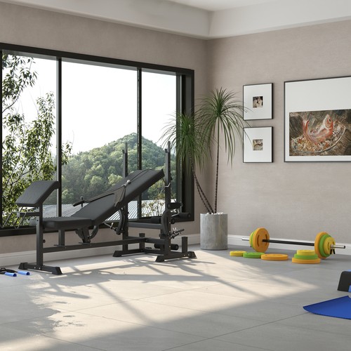 Weight bench with barbell - weight,