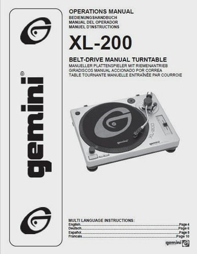 Gemini 200 stereo turntable - gemini,
