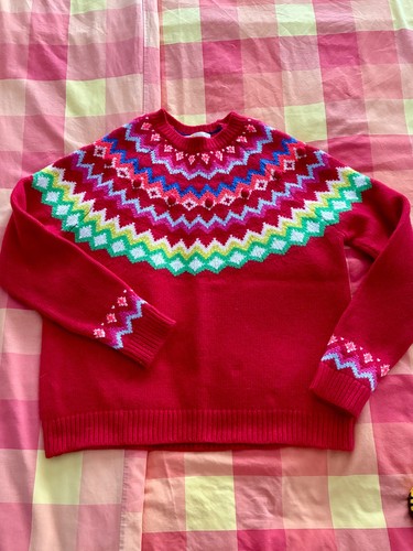 Boden red multicolour fairisle - boden,