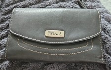 Fossil Black Leather Trifold