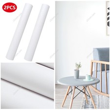 2X Rolls 10M White Textured