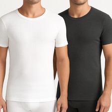 Mens Thermal Vest 2 Pack White