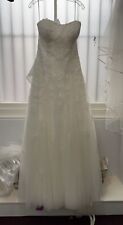 Designer Ellis Bridal Fit N Flare Wedding  Dress Will Fit 12-18 Corset Back