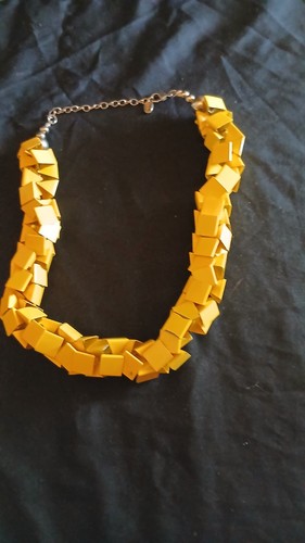 Zara yellow statement beaded - yellow,