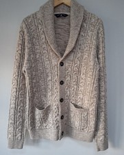 Mens Cable Knit Cardigan Size
