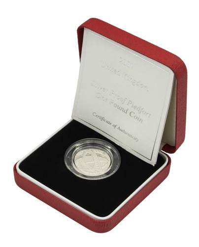 Silver proof piedfort one - silver,