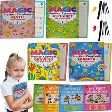 4x Magic  Larger Practice  Groove Handwriting and 4 letter/number  tracing books