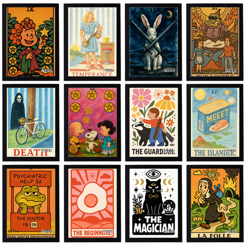 Vintage tarot cards - tarot, poster