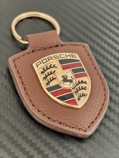 Porsche Pendant Keyring Tan