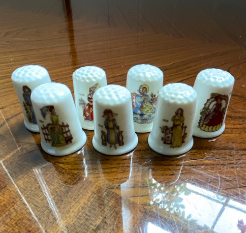 Bone china thimbles - bone,