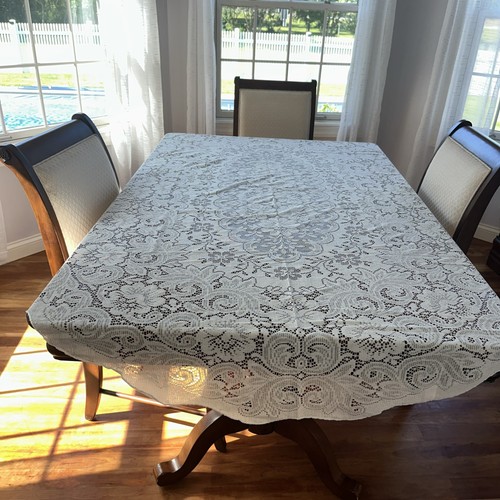 Vintage lace tablecloth - lace,