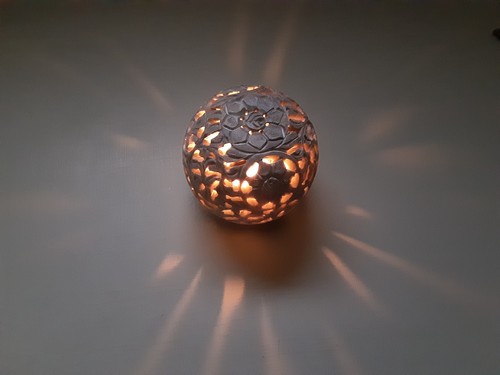 Hand carved soapstone tealight - hand,