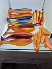 Assorted fishing shad lures