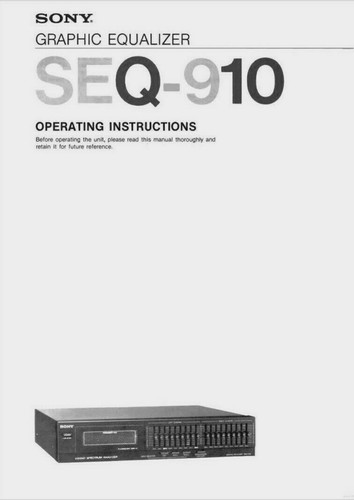 Sony seq 910 graphic - sony, equalizer