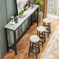 Heavy Duty Marble Kitchen Table Bar Table Pub Dining High Table Breakfast Table