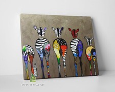 Zebra Bum Print Canvas Art
