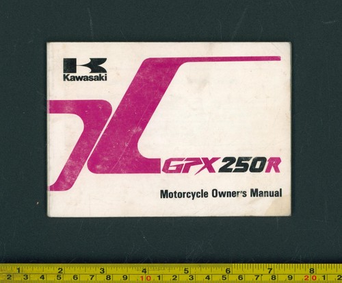 Kawasaki gpx250r owners - kawasaki, manual