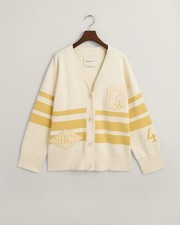 GANT Varsity V-Neck Women’s Cardigan Cream Yellow SIze XL BNWT (G1)