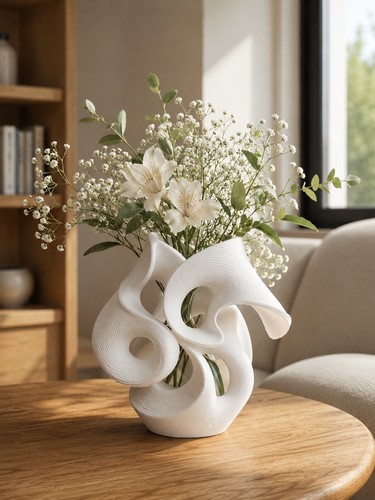 Modern abstract floral vase - modern,