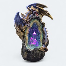 Nemesis Now Azure Geode Backflow Dragon Cave LED Incense Burner Mystical New Age