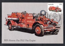 S2143 Australia ASPC149 1983 Fire Engine Maxicard postcard