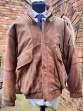 Vintage Brown Leather Bomber Biker Aviator Jacket Top Gun Size XL 44/46/48