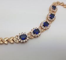 Yellow gold finish blue