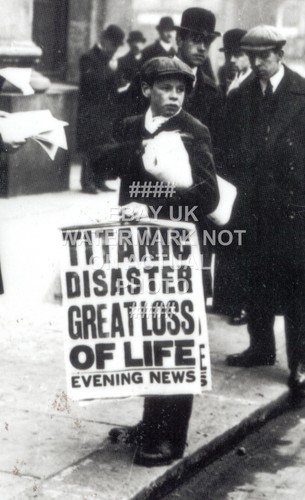 1912 rms titanic - rms, newspaper