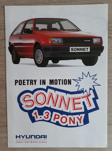 Hyundai pony sonnet - sonnet, 1.3