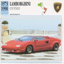 1973-1990 LAMBORGHINI COUNTACH Classic Car Photo/Info Maxi Card
