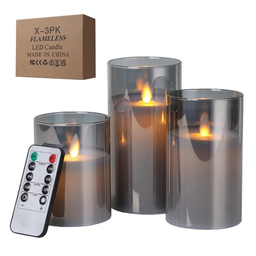 Pack glass candles wax - wax, led
