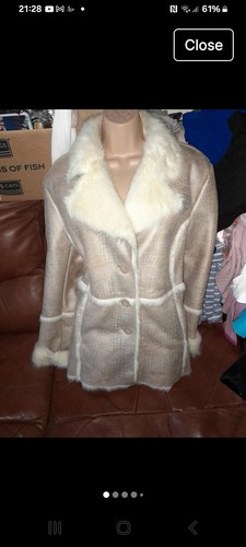 Womans faux sheepskin jacket - sheepskin, jacket.